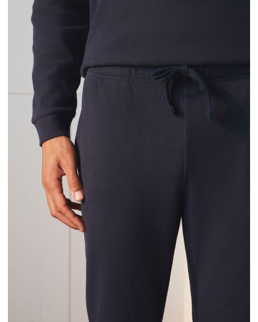 Next Blue Long Sleeve Waffle Pyjamas Set for men
