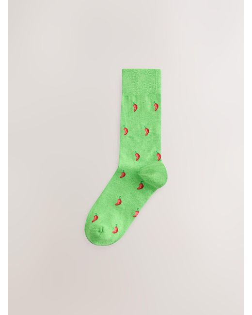Next Blue Pattern Socks 5 Pack for men