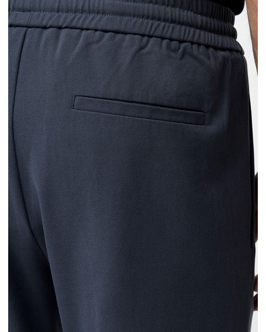 French Connection Blue Elasticated Stretch Slim Fit Trousers for men