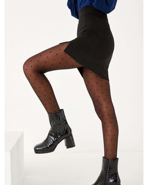 Next Natural Spot Pattern Tights 1 Pack
