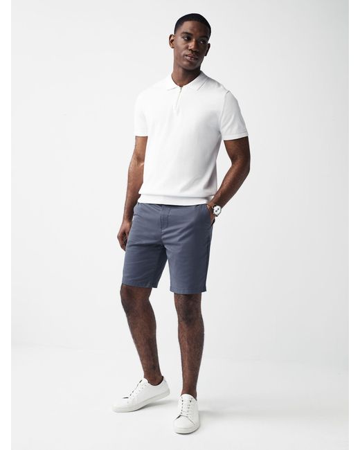 Next Blue Slim Fit Stretch Chinos Shorts for men