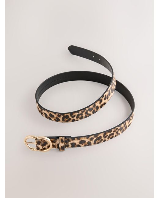 Next Natural Leopard Regular Pu Belt