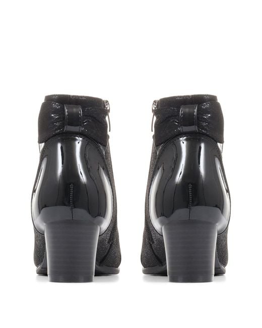 Pavers Black Wider Fitting Ankle Boots