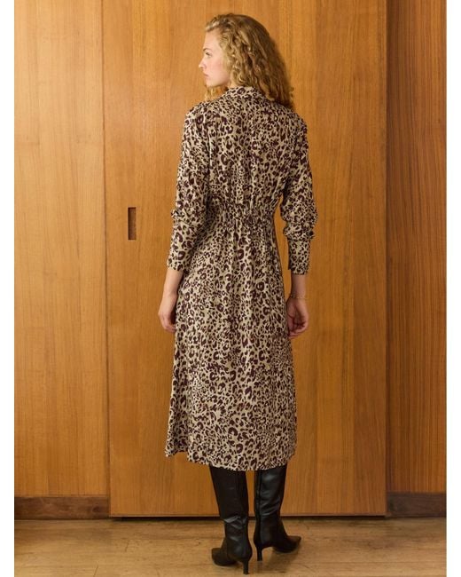 Baukjen Brown Leanne Printed Midi Dress