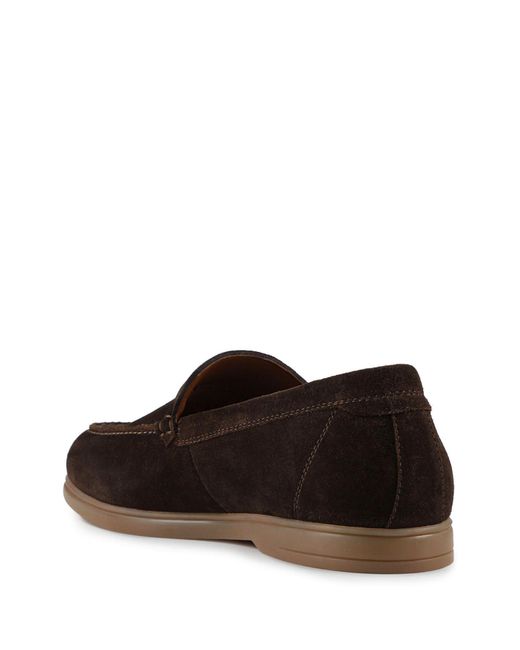 Jones Bootmaker Black Raiden Suede Loafers for men
