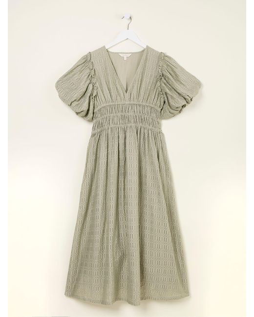 FatFace Natural Fatface Tabitha Textured Dress