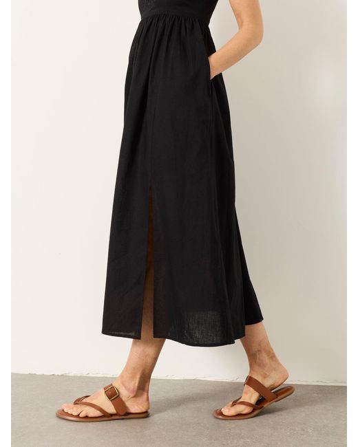 FatFace Black Fatface Regular Gili Embroidered Midi Dress