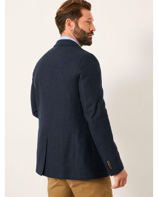 FatFace Blue Fatface Witley Wool Mix Herringbone Blazer for men