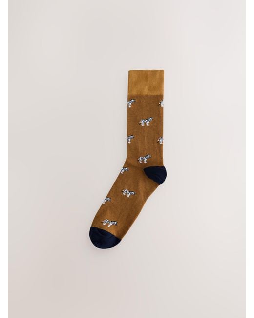 Next Blue Pattern Socks 8 Pack for men