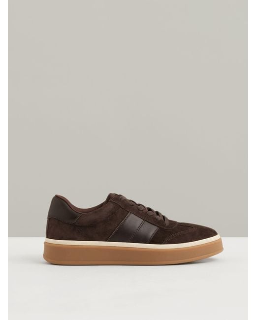 Reiss Gray Suede Low-Top Trainers