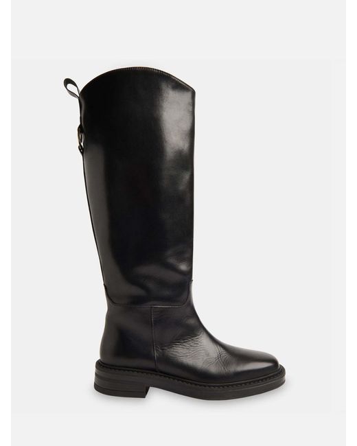 Whistles Black Knee High Riding Boot