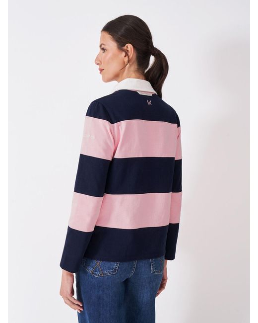 Crew Blue Long Sleeve Stripe Rugby Shirt