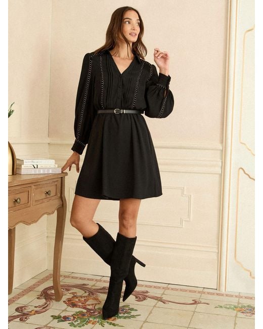 Love & Roses Natural Shirt Mini Dress
