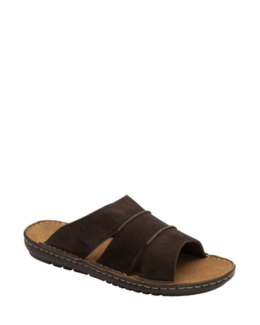 Dunlop Brown Mule Open Toe Sandals for men
