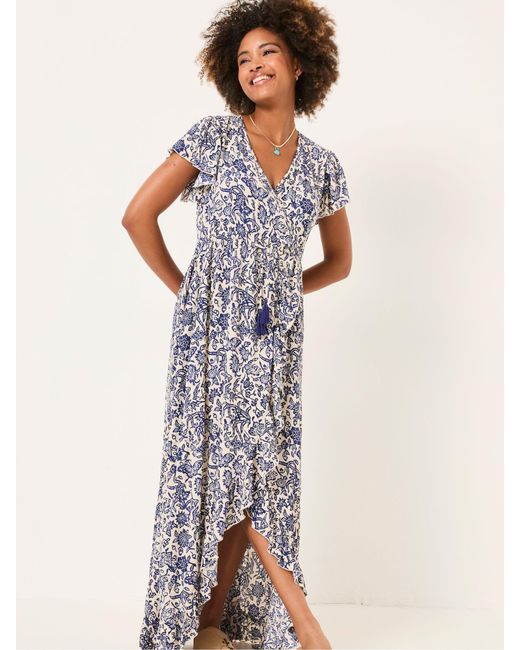 FatFace Blue Fatface Erin Beachwear Wrap Dress