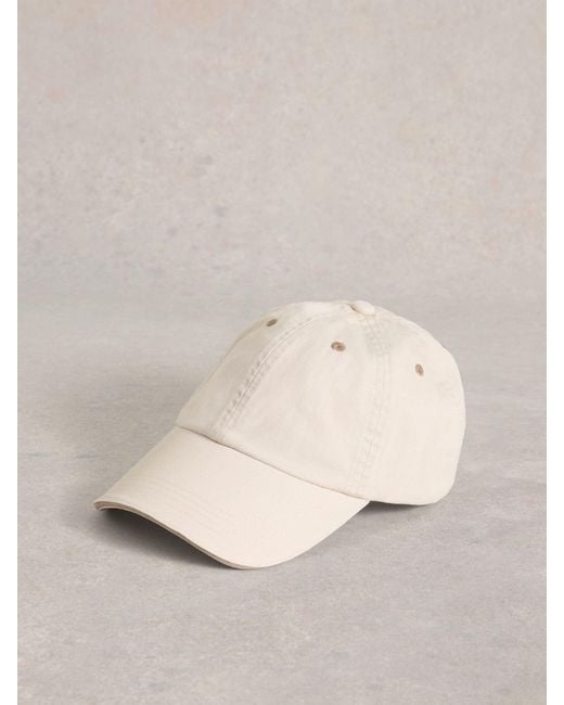 White Stuff Natural Cream 100% Cotton Baseball Cap