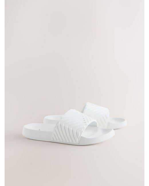 Next Natural Moulded Sliders for men