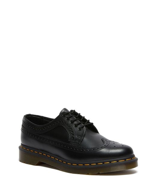 Dr. Martens Black 3989 Smooth Brogue Leather Shoes
