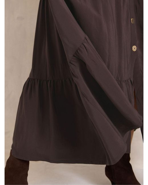 Evans Brown Button Through Dress