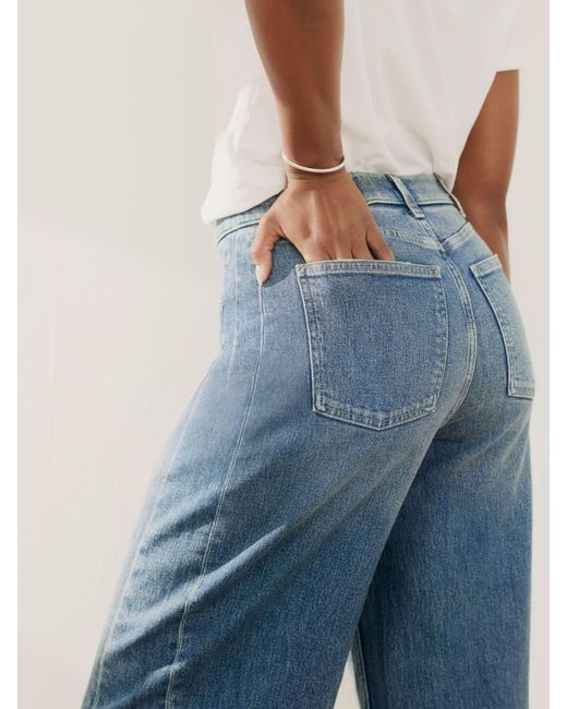 Spanx Blue Authentic 360 Barrel Leg Jeans Shape
