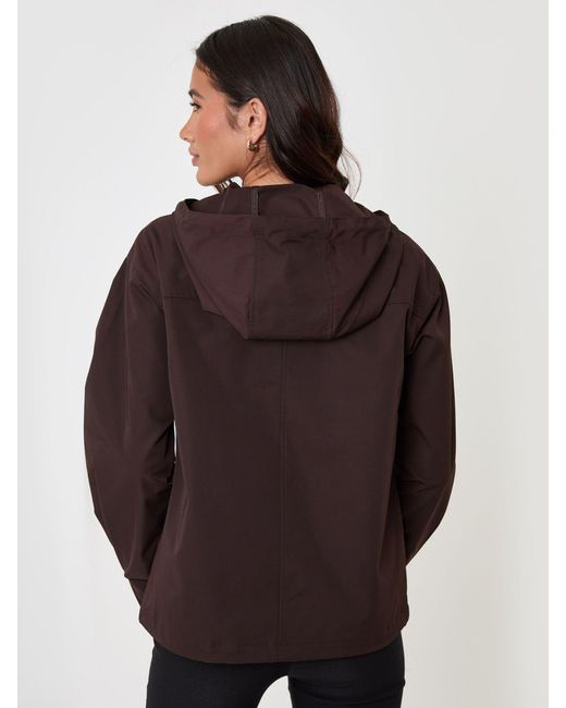 Threadbare Brown Showerproof Hooded Jacket