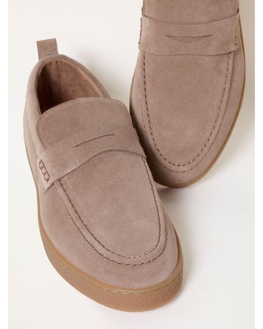 FatFace Natural Fatface Suede Deck Shoes for men
