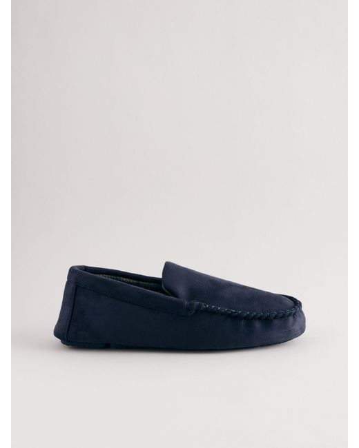 Next Blue Moccasin Slippers for men