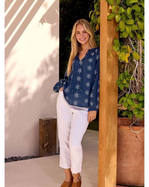 M Com Blue Petite Cropped Jeans
