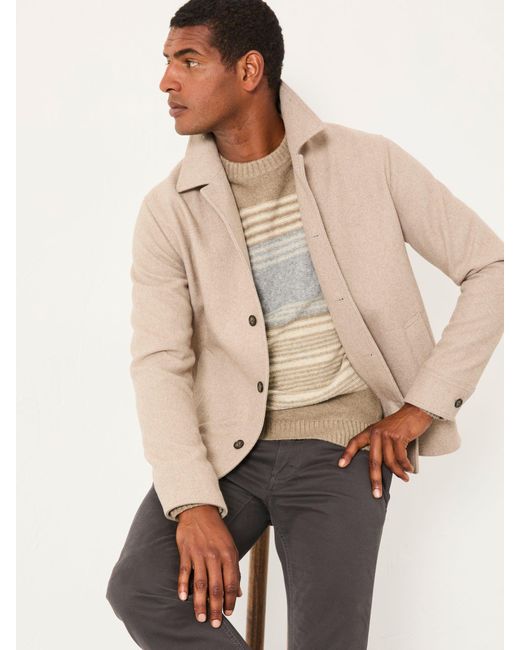 FatFace Natural Fatface Hadston Wool Mix Jacket for men