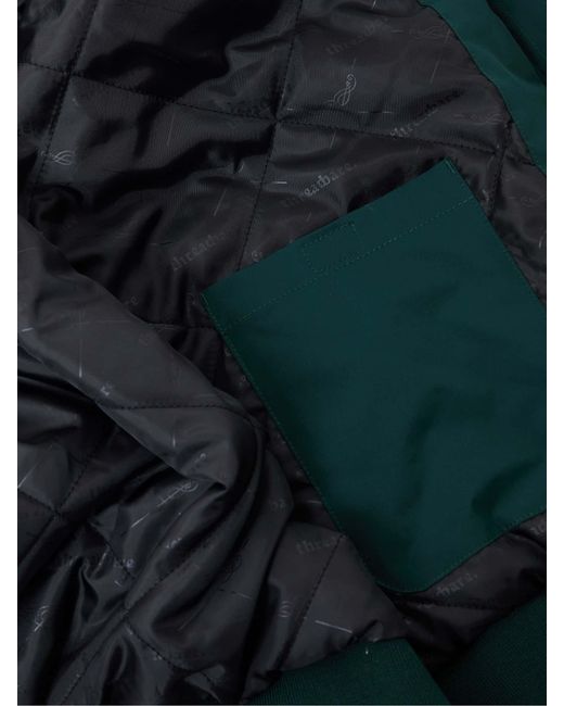 Threadbare Green Showerproof Padded Bomber Jacket for men