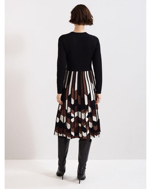 Phase Eight Brown Maci Pleated Dress