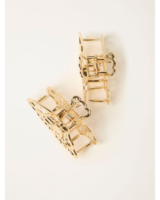FatFace Metallic Fatface 2 Pack Metal Butterfly Claw Clips
