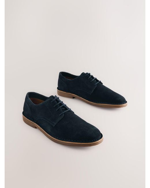 Next Blue Suede Desert Shoes for men