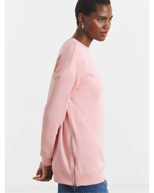 JD Williams Pink Side Zip Longline Sweater
