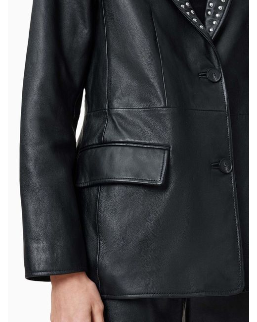 AllSaints Black Corinna Stud Blazer