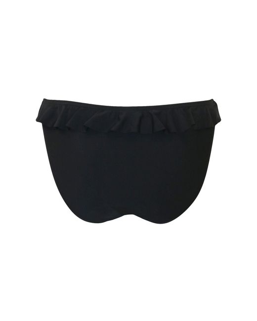 Pour Moi Black Bermuda High Leg Frill Bikini Briefs