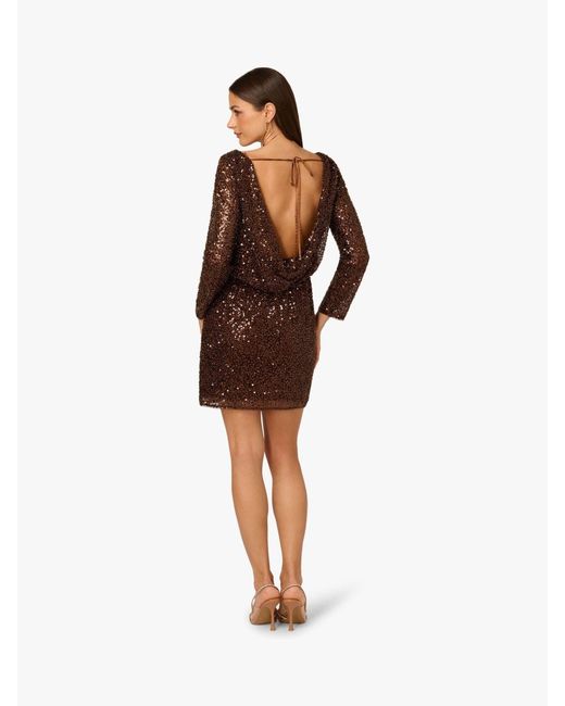 Adrianna Papell Brown By Mini Sequin Dress