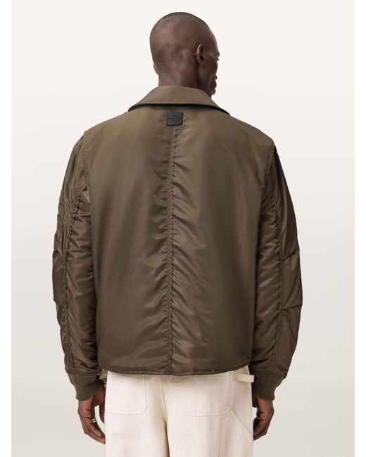 AllSaints Brown Allsaints Fallon Bomber Jacket for men