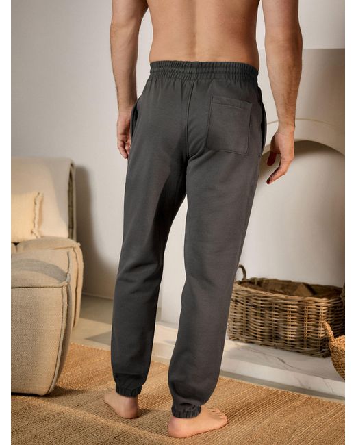 Next Gray Cuffed Regular Fit Brushback Joggers for men