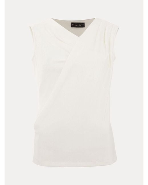 Phase Eight White Sutton Drape Top