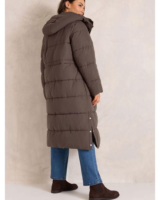 Evans Brown Puffer Coat