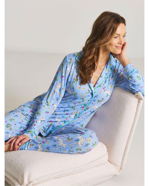 Simply Be Blue Scotty Dog Spring Pyjamas Set