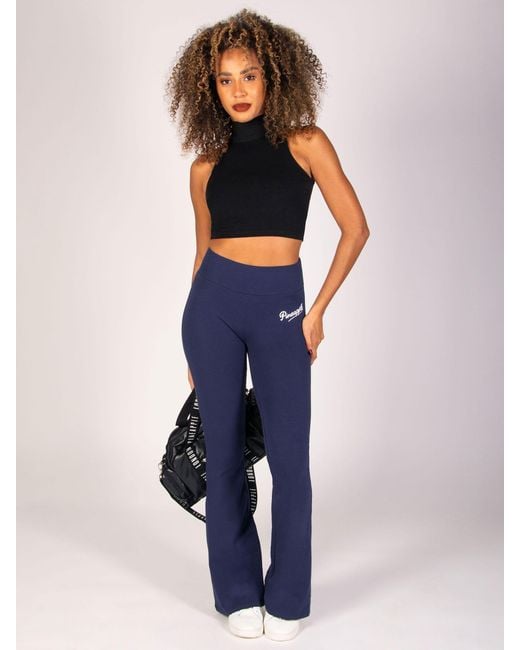 Pineapple Blue Flare Jersey Trousers
