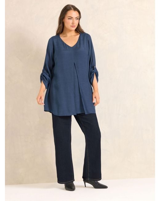 Evans Blue Long Sleeve Double Layer Tunic