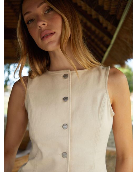 Threadbare Multicolor Denim Waistcoat