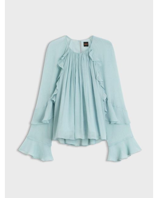 Boss Blue Regular Fit Blouse