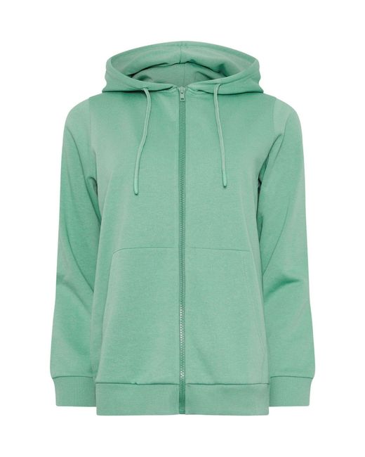 M Com Green Zip Through Hoodie