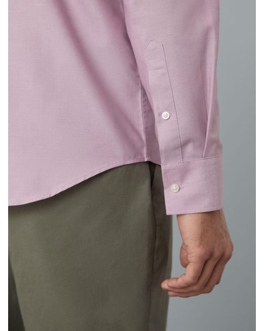 Next Pink Regular Fit Button Down Easy Iron Oxford Shirt for men