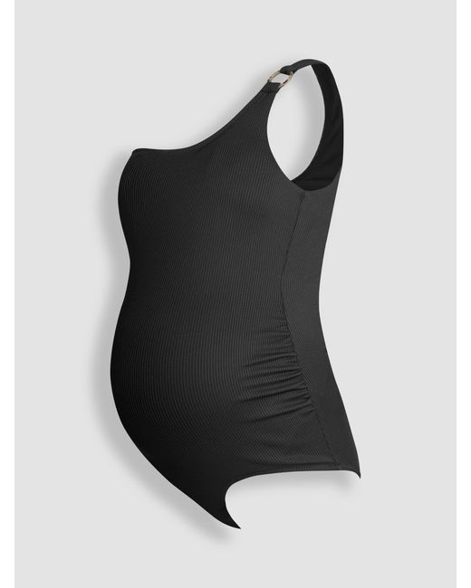 Jojo Maman Bébé Gray One-Shoulder-Badeanzug, Umstandsmode