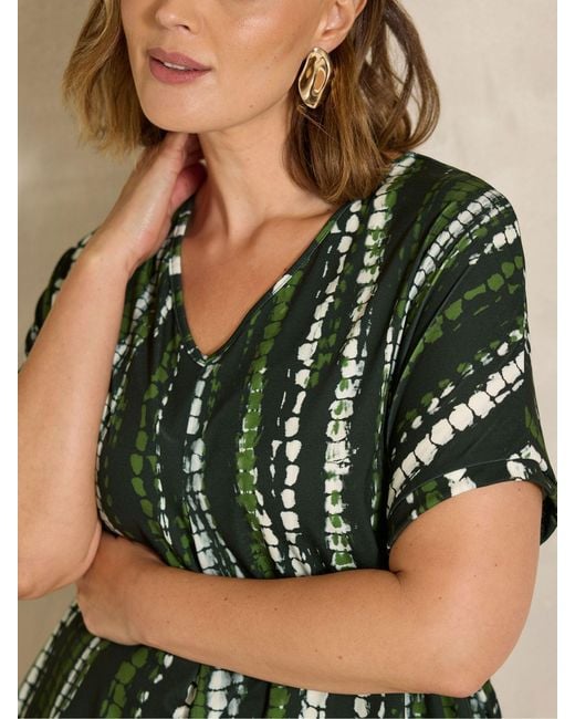 Evans Green Tie Dye Swing Top